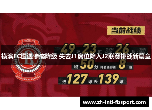 横滨FC遭遇惨痛降级 失去J1席位降入J2联赛挑战新篇章